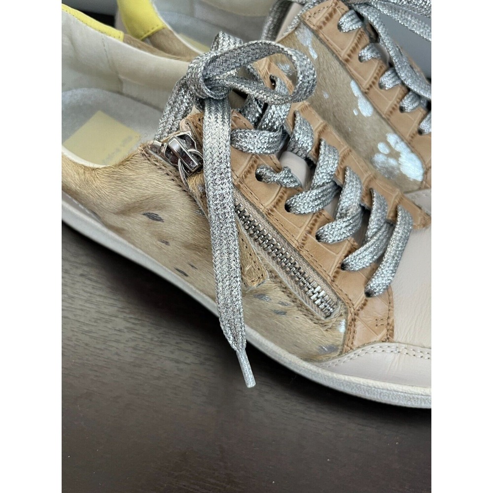 Dolce Vita Womens Miya Sz 7.5 Multi Suede Glitter Lace Up‎ Sneakers - Picture 3 of 8
